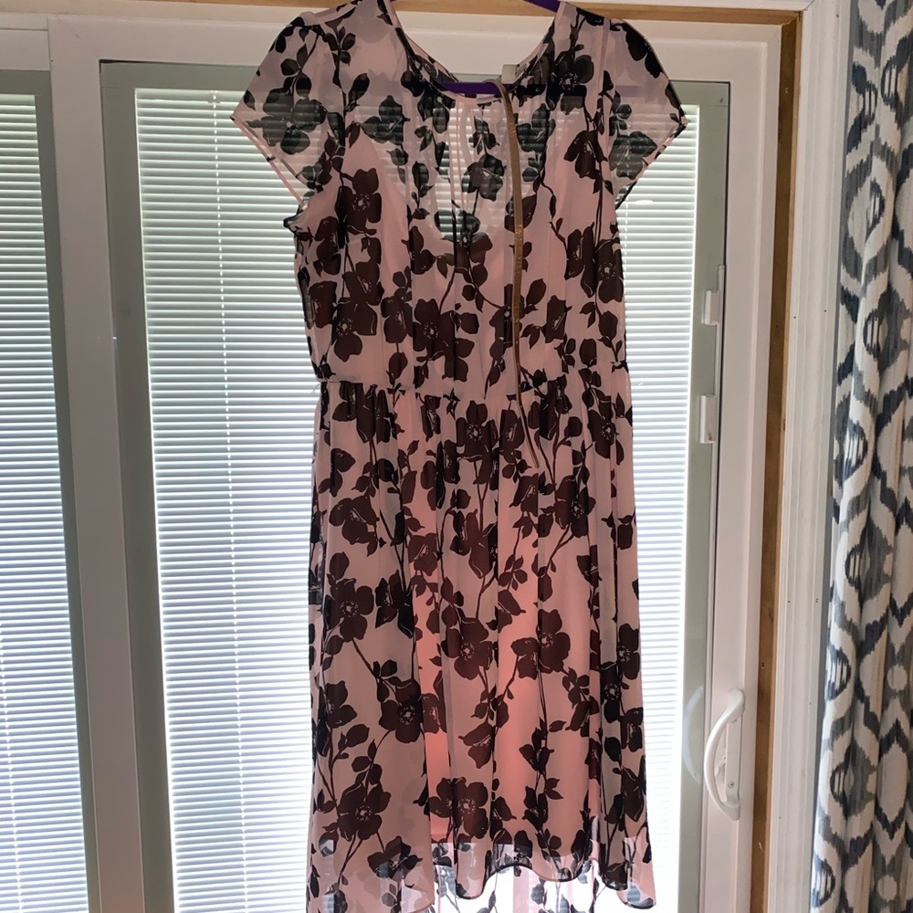 Dress barn pink/brown dress. Size 16